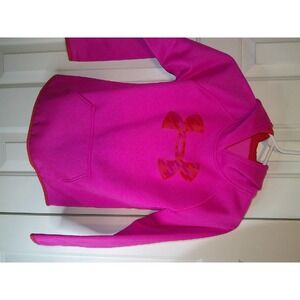 Under Armour Hoodie Pullover‎ Activewear Layering Top Fuchsia Red Girls